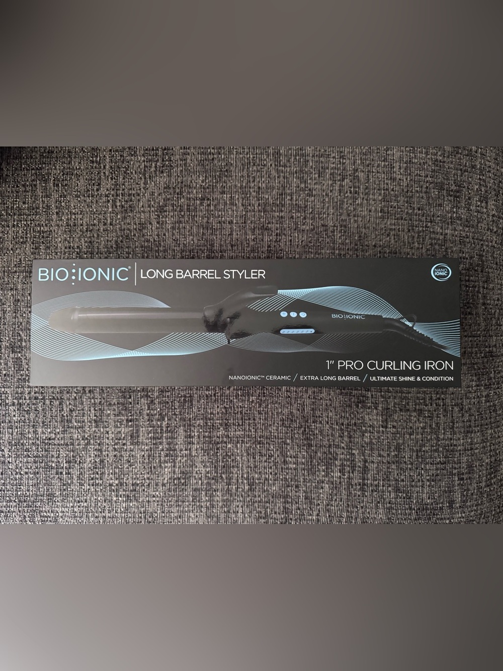 Bio Ionic 1" Pro Curling Iron - Black Long Barrel Styler